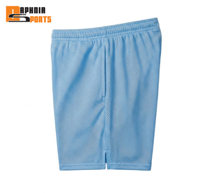 2026 Custom Men's Sky Blue Mesh Shorts With Pocket Wholesale Men's Summer Sports Short Custom Logo Basketball Sweat Shorts - Product Image 4