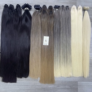 Extensiones de Cabello Humano de Alta Calidad, Balayage HD Frontal, Liso Natural Rubio, Doble Trama, Genius Weft, Vietnam - Product Image 5