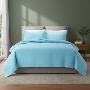 GCottonStripe 220TC 4 Pc Bedding <b>Set</b> Standard Size with <b>Comforter</b> for Home or Hotel 220 Thread Count Stripe Design - Product Image 3