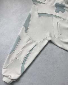 Sweat-shirts à capuche surdimensionnés de luxe pour hommes, en coton de haute qualité, avec impression en relief, épaules tombantes, coupe ample - Product Image 4