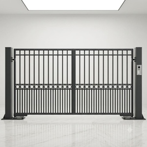 Portails en acier thermolaqué modernes et minimalistes, installation facile, portails battants doubles en fer durables pour cour - Product Image 1