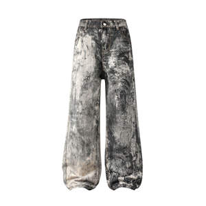 Hip Hop Style Digital Printing Baggy <b>Jeans</b> Vintage Streetwear High-Street Pants Embroidery <b>Wide</b> <b>Leg</b> Spring Trousers Solid - Product Image 4