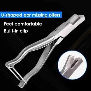 Pince à oreilles en acier inoxydable, pince à encoches en V pour marquage des animaux, ciseaux à oreilles pour moutons, pince de marquage - Product Image 5