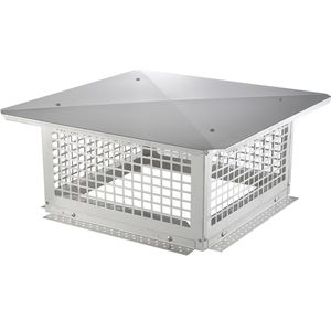 Cappuccio per Camino in Acciaio Inox 304 da 17 x 17 Pollici, Facile Installazione, Accessorio Pratico per Caminetto, Non Facile da Sovrastare - Product Image 1