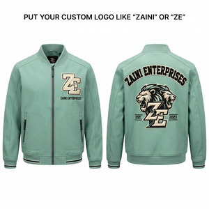 เสื้อแจ็คเก็ต ZAINI พรีเมียม 220 GSM โพลีเอสเตอร์ ซอฟต์เชลล์ ระบายอากาศได้ดี เป็นมิตรกับสิ่งแวดล้อม กันลม ซิปด้านหน้า ปลายแขนแบบริบ สีเขียวมิ้นท์ สำหรับผู้ชาย ฤดูใบไม้ร่วง - Product Image 1