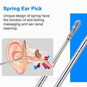 Kit de Limpieza de Oídos Portátil y Ecológico de Acero Inoxidable, 5 Herramientas de Precisión Reutilizables para el Cuidado Diario de la Higiene Auditiva - Product Image 6