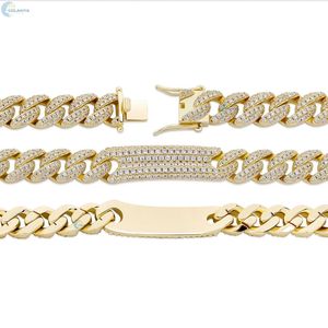 VVS1 Lab Grown Diamond <b>Iced</b> <b>Out</b> Luxury Bracelet Hip Hop Style Cuban Bracelet Unisex Silver Trendy Rapper Bracelet For Him - Product Image 5