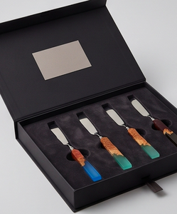 Ensemble de couteaux en acier inoxydable avec manche en résine multicolore, couverts modernes et durables pour la salle à manger, la cuisine et les restaurants - Product Image 6