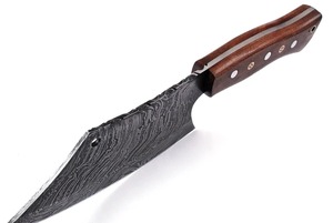 Couteau à découper artisanal en acier inoxydable avec manche en bois et étui en cuir, couteau de boucher personnalisé pour hacher la viande, couteau de chef de cuisine OEM ODM - Product Image 4