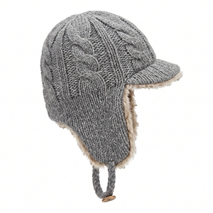 Chapeau tricoté d'hiver pour femmes |   Chapeau décontracté chaud avec cache-oreilles |   Usine de fabrication en gros OEM ODM |   Logo personnalisé |   Quantité minimale de commande faible - Product Image 3