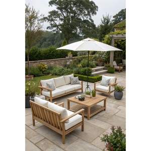 Juego de muebles de patio, sofá de madera de teca para exteriores, hecho en Indonesia - Product Image 1