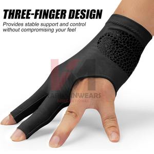 ถุงมือบิลเลียดมืออาชีพ น้ำหนักเบา สวมใส่สบาย ยึดเกาะดีเยี่ยม วัสดุทนทาน สำหรับผู้เล่นพูลและสนุกเกอร์ - Product Image 3