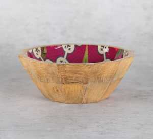 Bol de service en bois émaillé artisanal de luxe, vaisselle décorative élégante pour cuisine et salle à manger modernes - Product Image 4