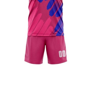 Solid Color 100% Polyester Quick Dry Short Sleeve Soccer Uniform for Unisex OEM Service Wholesale with All Sizes Available - Product Image 5