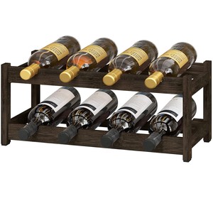 Support à bouteilles en bois de manguier artisanal en gros - Élégance rustique - Product Image 4