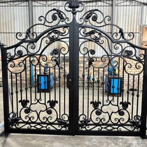 Puerta Principal de Acero de Lujo con Diseño Decorativo en Hierro para Entrada Principal de Villa y Proyectos de Entrada de Vehículos en Jardines para Villas Modernas - Product Image 1