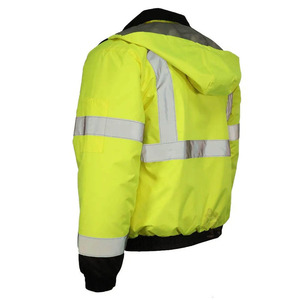 Factory High Visibility Long Sleeves Safety Jacket With Pocket Reflective Work Custom made Logo Safety Jacket For Men - Product Image 5