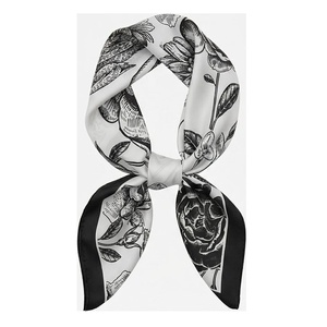 Women's Square 100% <b>Silk</b> Fabric Digital Printed Floral Elegant Multi-Functional <b>Scarf</b> for All Seasons Outdoor Use 220g - Product Image 1