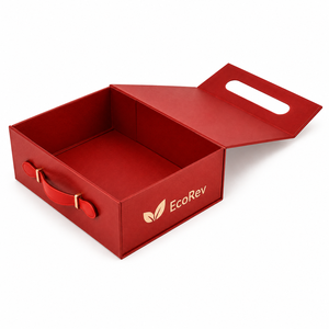 Caja Plegable Rígida de Cartón Ecológica Personalizada, Impermeable, con Cierre Magnético, Forro de Esponja, Laminación Mate y Papel con Relieve - Product Image 2