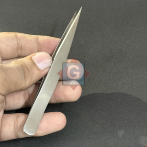 Pinzas de barbero de punta recta, herramienta de aseo de precisión de acero inoxidable para cejas - Product Image 1