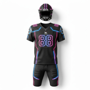 American Football Uniform Custom Design Sublimation Printing High Elastic Spandex Side Panels Performance Team Jersey - Product Image 5