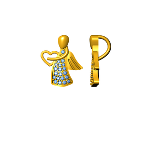 Luxury <b>Solid</b> <b>Gold</b> Diamond <b>Pendant</b> Certified Natural Diamonds Romantic Bridal Wedding Jewelry - Product Image 1