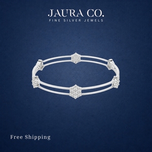 Bracelets classiques en argent 925 avec zircone cubique, plaqués rhodium, bijoux pour femmes à porter au quotidien - Product Image 3