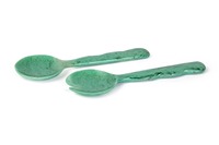 Cuillère de service artisanale authentique en résine, miroir personnalisé de qualité supérieure, 10 ml, compatible lave-vaisselle, pour salade, alimentaire, cuisine, salle à manger, maison