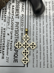 Pendentif croix en diamant noir, argent sterling 925, serti de diamants moissanite, style hip hop, pour homme et femme. - Product Image 3