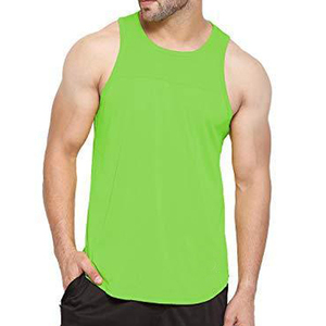 Débardeur Homme Tendance 2026 Vert Sans Manches Col Rond Couleur Unie Respirant Tricoté Décontracté - Product Image 6