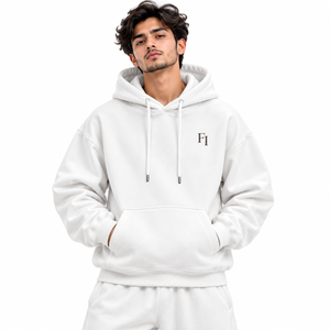 . Sudadera con capucha rosa extragrande de mezcla de algodón para hombre, bordado personalizado en el pecho, forro polar suave, manga larga, jersey OEM al por mayor - Product Image 5