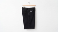 Celana Pendek Denim Wanita Warna Gelap Model Lurus Pinggang Sedang Gaya Kasual Bahan Katun Pakaian Musim Panas