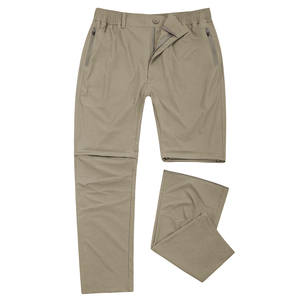 Pantalon Unisexe Solide et Moderne Convertible Streetwear avec Fermeture Éclair, Coupe Confortable, Multi-Poches, Élégant, Respirant, Séchage Rapide pour l'Extérieur et le Quotidien - Product Image 1