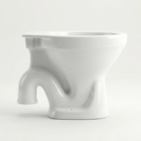EWC S-trap keramisch toilet, één geheel, met inbouwreservoir, geurneutraliserende functie, soft-close, modern design, geschikt voor ziekenhuizen, villa's en hotels.