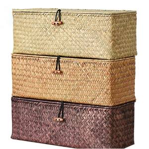 Panier de pique-nique en rotin naturel tissé à la main |   Valise hexagonale vintage en osier avec poignée, boîte de rangement artisanale pour repas en plein air - Product Image 4