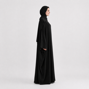 Wholesale ODM Casual Anti-static Wrinkle Resistant Plus Size Loose Fit Modest Abaya for Women with Hijab Elegant Style - Product Image 2