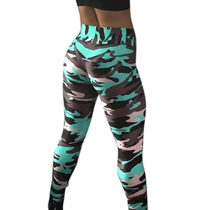 High Elastic Waist <b>Camo</b> Spandex Yoga <b>Leggings</b> Stretchy Breathable Full Length Activewear for <b>Gym</b> Running 6XL - Product Image 6