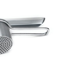 Presse-purée manuel Deluxe Tomatto en acier inoxydable AISI 304 18/10 poli miroir, écologique, avec poignée robuste en fil métallique