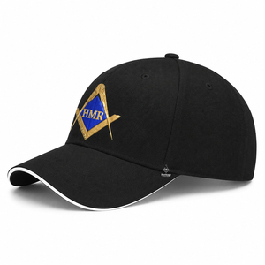 Heritage Masonic Regalia Greek Apparel Brotherhood Sisterhood Masonic Wear Fraternity & Sorority Custom Logo <b>Black</b> <b>Baseball</b> <b>Cap</b> - Product Image 4