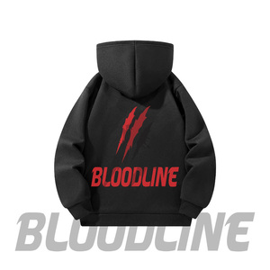 Custom Bloodline logo Unisex Oversized Half Zip Hoodie with Breathable Cotton Casual Travel Pullover hoodies - Product Image 3