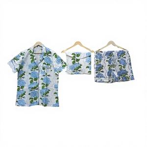 Conjunto Kangura de pijama de algodón 100% hecho a mano indio de tendencia transpirable bloque de mano impreso Vintage ropa de noche corta - Product Image 1