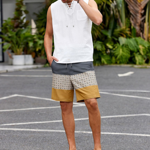 กางเกงขาสั้นชายหาดพิมพ์ลายสีสันสดใส กันน้ำ สำหรับผู้ชาย ออกแบบเองได้ เหมาะสำหรับการเดินทางและกิจกรรมทางน้ำ - Product Image 6