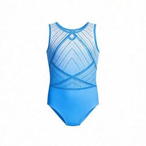 Justaucorps de cheerleading personnalisés en spandex et polyester, blanc, rose, bleu, pour adultes et jeunes filles, pour la scène, détection par aiguille, à prix abordable - Product Image 5