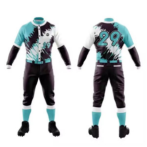 Sports Wear Baseball Uniform 100% Polyester Breathable Customizable OEM Service <b>for</b> <b>Sale</b> - Product Image 1