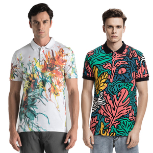 Polo personnalisé pour homme avec sublimation intégrale, col rabattu, manches courtes, polo pour homme avec sublimation personnalisée - Product Image 1