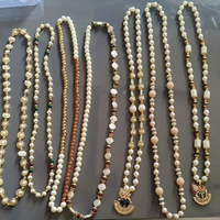 Collier de mariée classique tendance en perles naturelles géométriques faites à la main, avec pendentif long sur chaîne, bijoux multi-designs