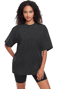 <b>Womens</b> <b>Black</b> Washed Oversized T <b>Shirt</b> Casual Short Sleeve Vintage Style Fashion Tee - Product Image 5