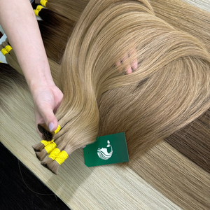 Venta al por mayor 100% extensión de cabello humano Remy mejor calidad virgen doble dibujado pelo a granel cabello vietnamita con resaltado Color - Product Image 3