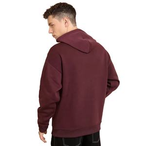 Sudadera con capucha de algodón personalizada de peso pesado para hombre, estilo Vintage, cuello con capucha de gran tamaño, patrón sólido, uso en la temporada de invierno - Product Image 4