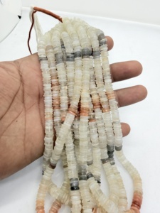 Perles de pierre de lune multicolores en forme de pneu Heishi, 4-5 mm, brin de 16 pouces, fabricant, fournisseur, vente en gros, perles pour la fabrication de bijoux - Product Image 6